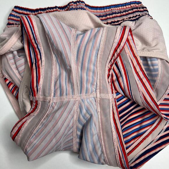 Lululemon Athletica Make A Move Shorts Twisted Dune Striped Pink Alarming Size 4 - Picture 15 of 16